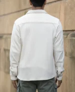 Cream Structured Shirt With Pocket - Image 7