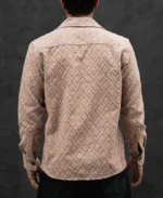 Dark Beige Structured Regular Fit Shirt - Image 3