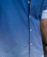 Dark Blue Ombre Stripe Shirt - Image 6