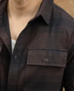 Dark Brown Brushed Checks Shirt - Image 4