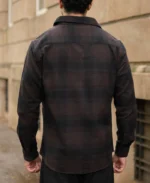 Dark Brown Brushed Checks Shirt - Image 5