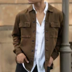 Dark Brown Denim Overshirt