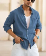 Dark Sky Knitted Cord Shirt