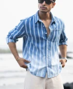 Denim Stripe Ombre Shirt - Image 6