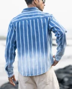Denim Stripe Ombre Shirt - Image 3