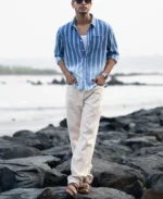 Denim Stripe Ombre Shirt - Image 2