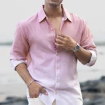 Dusty Pink Lightweight Ombre Shirt