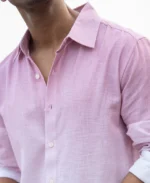 Dusty Pink Lightweight Ombre Shirt - Image 5