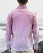 Dusty Pink Lightweight Ombre Shirt - Image 3