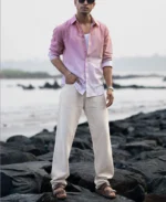 Dusty Pink Lightweight Ombre Shirt - Image 2