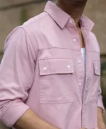 Dusty Pink Structured Overshirt - Image 5