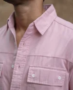 Dusty Pink Structured Overshirt - Image 4