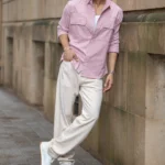 Dusty Pink Structured Overshirt