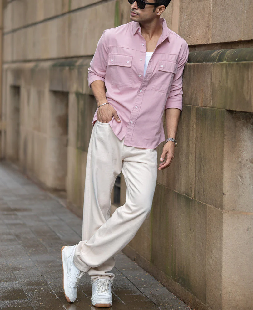 Dusty Pink Structured Overshirt6 Dusty Pink Structured Overshirt - Image 1