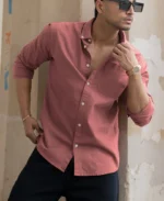 Dusty Rose Lightweight Cotton Shirt - Image 6