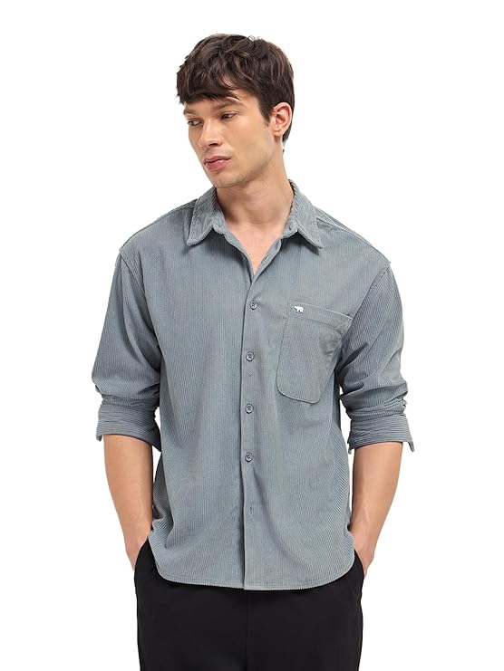 Men Corduroy Relaxed Fit Casual Shirt Men Corduroy Relaxed Fit Casual Shirt - Image 1