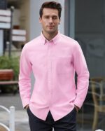 Mens Oxford Shirts Long Sleeve Button Down Shirt Regular Fit Business Casual Dress Shirts - Image 2