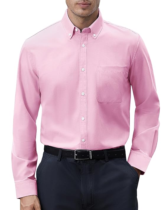Mens Oxford Shirts Long Sleeve Button Down Shirt Regular Fit Business Casual Dress Shirts4 Mens Oxford Shirts Long Sleeve Button Down Shirt Regular Fit Business Casual Dress Shirts - Image 1