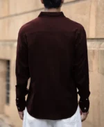 Wine Linen Blend Shirt - Image 5