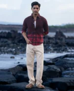 Wine Ombre Checks Shirt