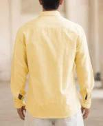 Yellow Microchecks Oxford Shirt - Image 3
