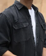 Charcoal-washed-denim-shirt Charcoal Washed Denim Shirt - Image 3