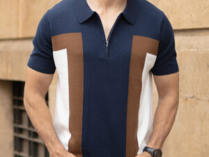 multicolour striped polo t shirt