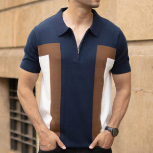multicolour striped polo t shirt