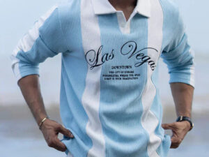 blue paneled embroidery t shirt