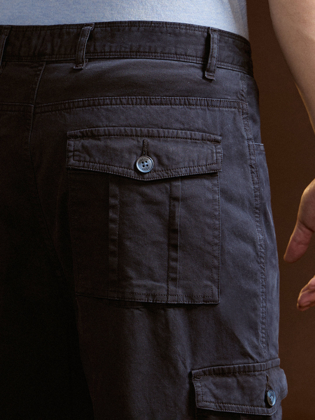 dark blue solid straight fit functional & stylish cargo pant dark blue solid straight fit functional & stylish cargo pant
