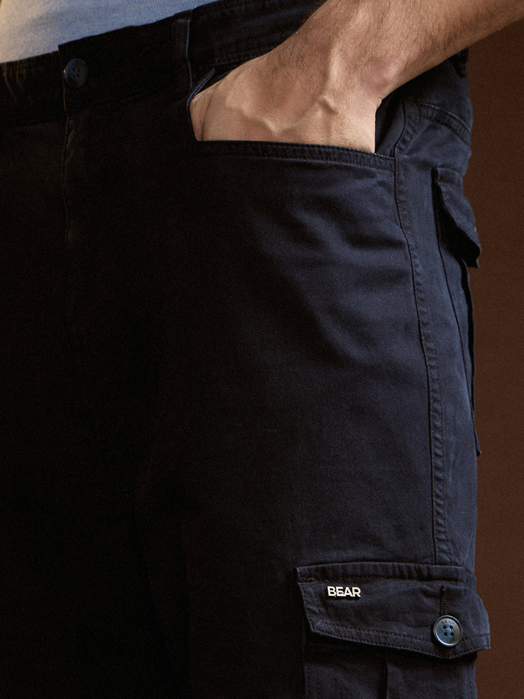 dark blue solid straight fit functional & stylish cargo pant dark blue solid straight fit functional & stylish cargo pant
