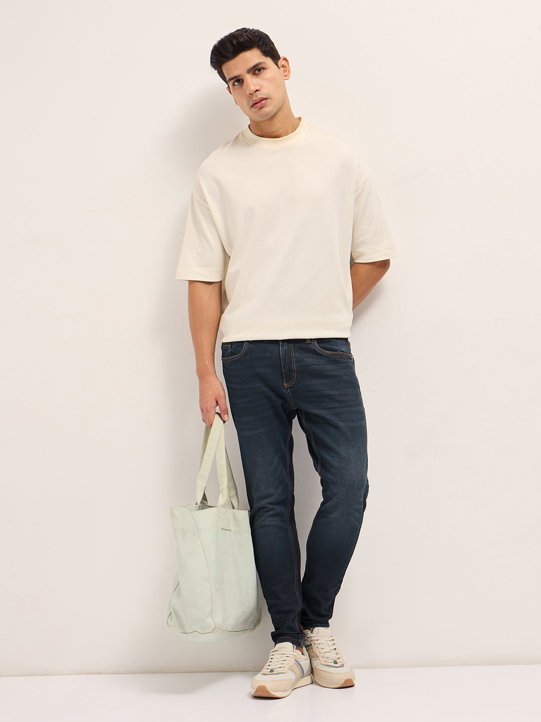 dark blue with light fade mid rise skinny fit jeans dark blue with light fade mid rise skinny fit jeans