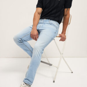 light blue with mid fade mid rise slim fit jeans