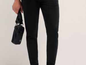 black mid rise skinny fit jeans