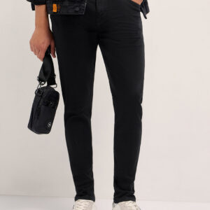 black mid rise skinny fit jeans