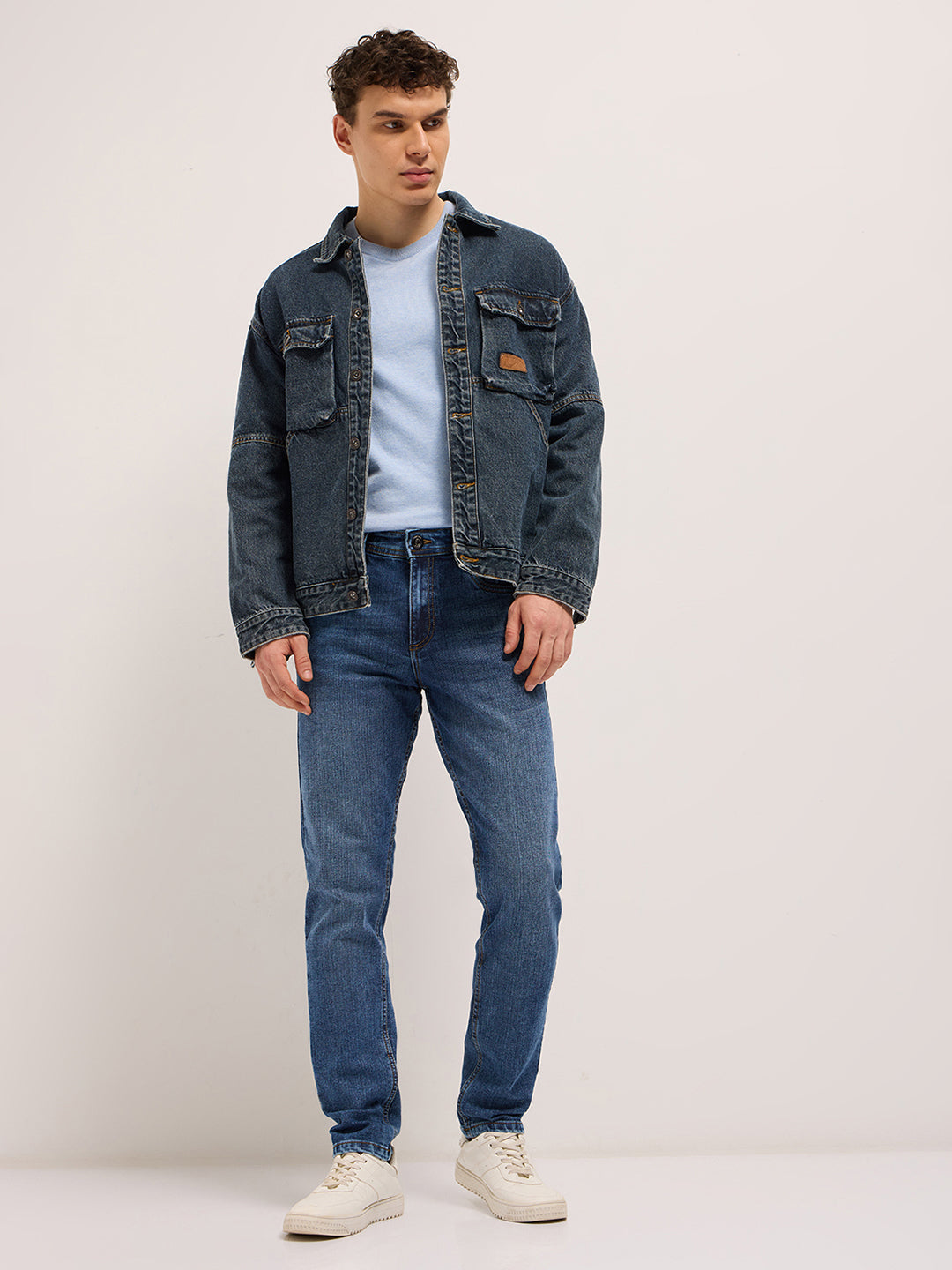 mid blue with light fade slim fit mid rise jeans mid blue with light fade slim fit mid rise jeans