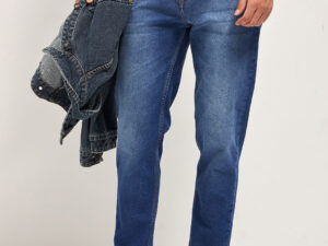 blue with light fade skinny fit mid rise jeans