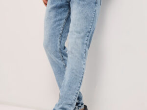blue acid wash mid rise skinny fit jean