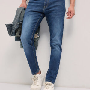 blue with mid fade mid rise skinny fit jeans