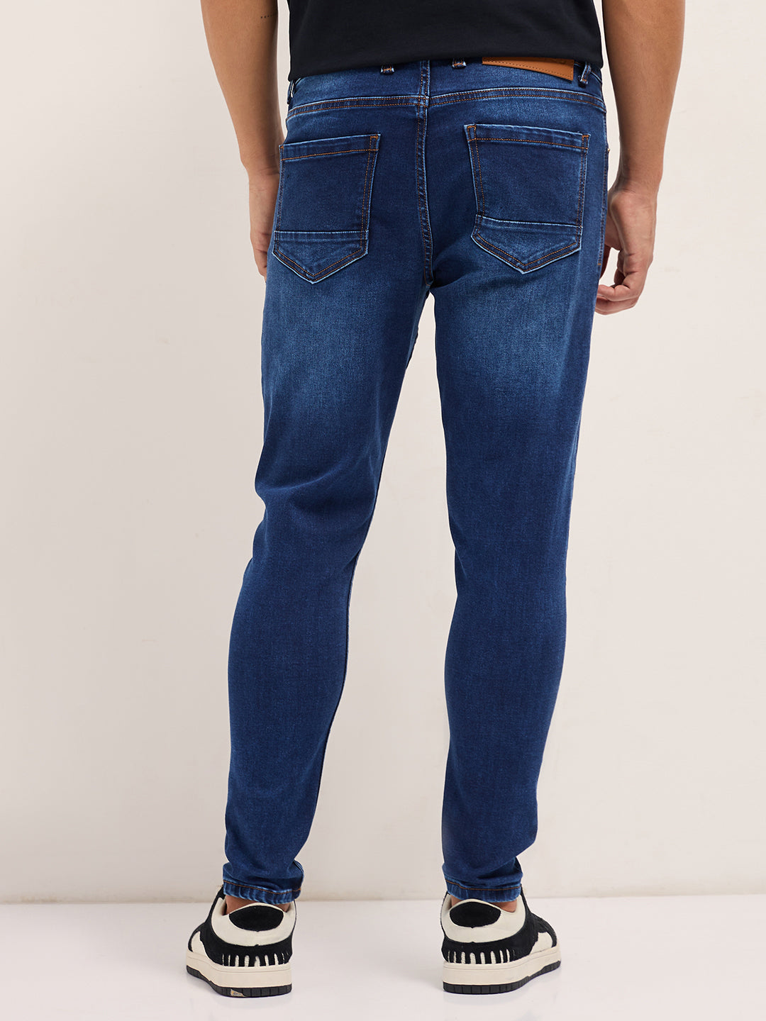 mid blue with light fade mid rise skinny fit jeans mid blue with light fade mid rise skinny fit jeans