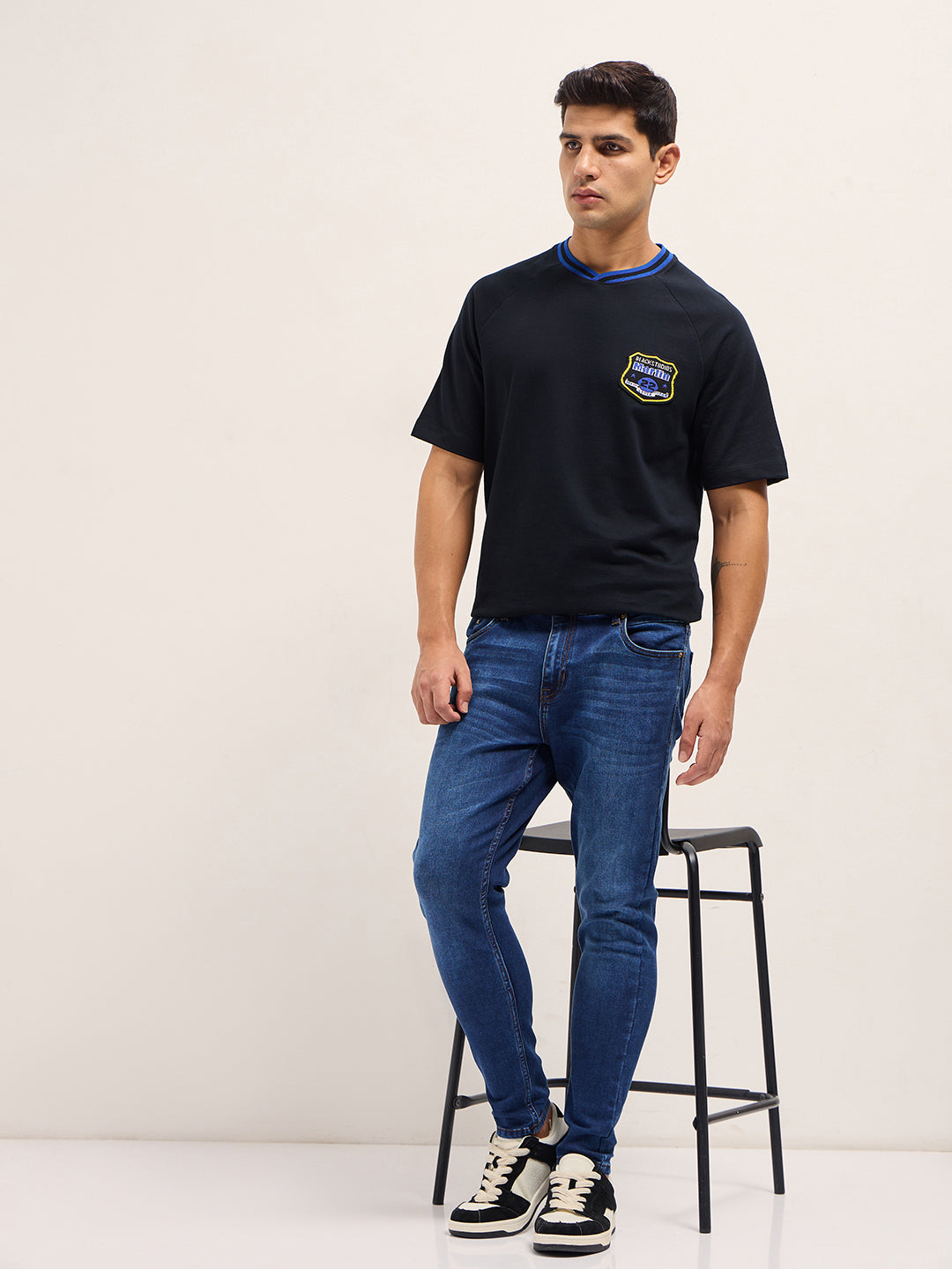 mid blue with light fade mid rise skinny fit jeans mid blue with light fade mid rise skinny fit jeans