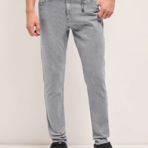 stylish grey jeans with comfortable stretch and skinny fit