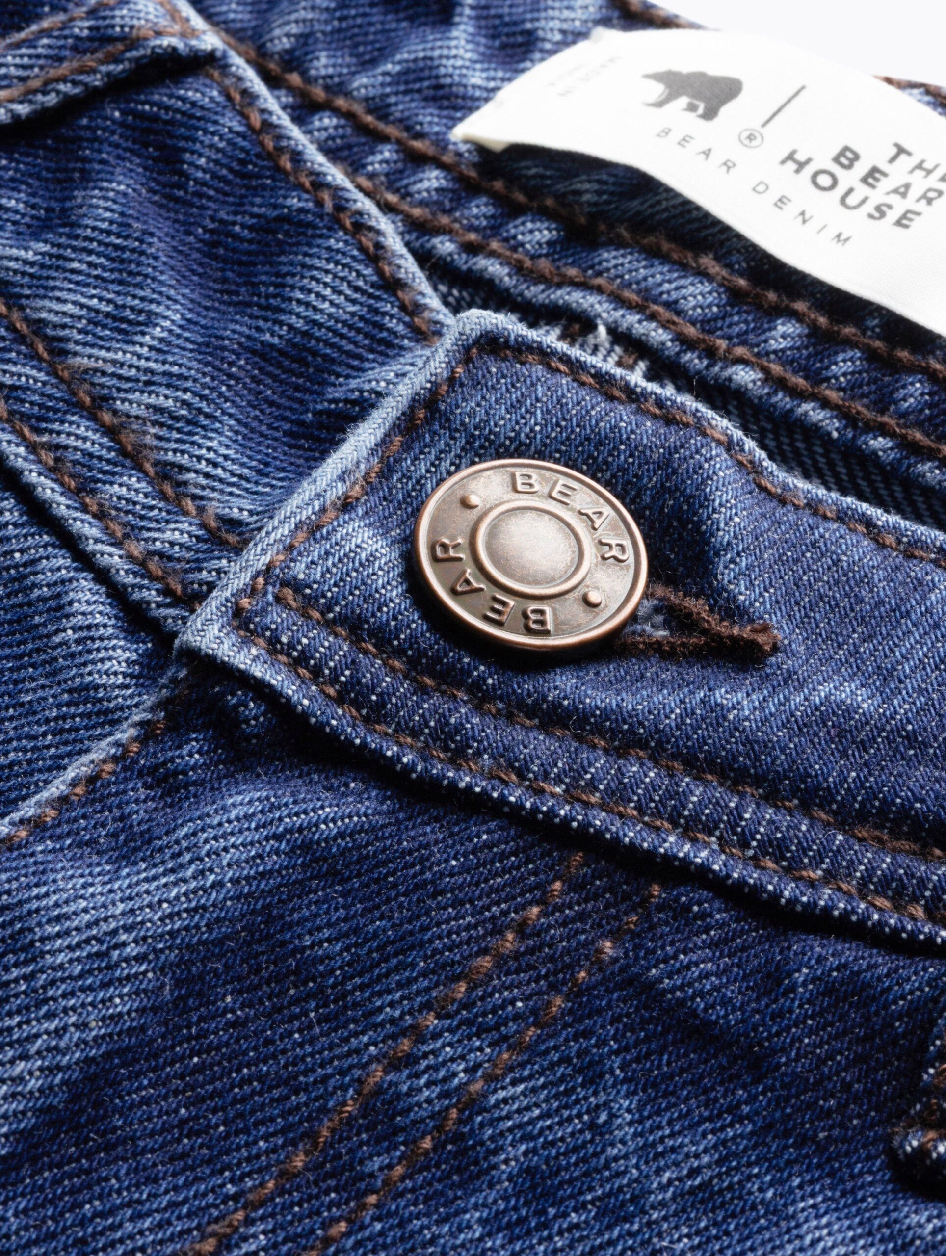 mid blue mid rise baggy fit jeans with light fade mid blue mid rise baggy fit jeans with light fade