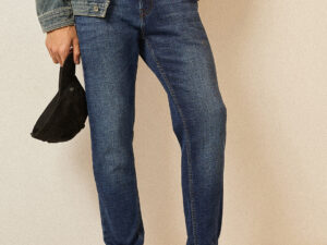 dark blue with mid fade mid rise skinny fit jeans