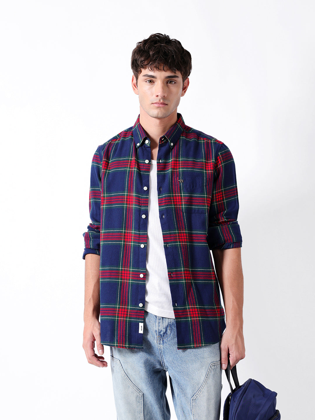 multicolor flannel check slim fit casual shirt multicolor flannel check slim fit casual shirt
