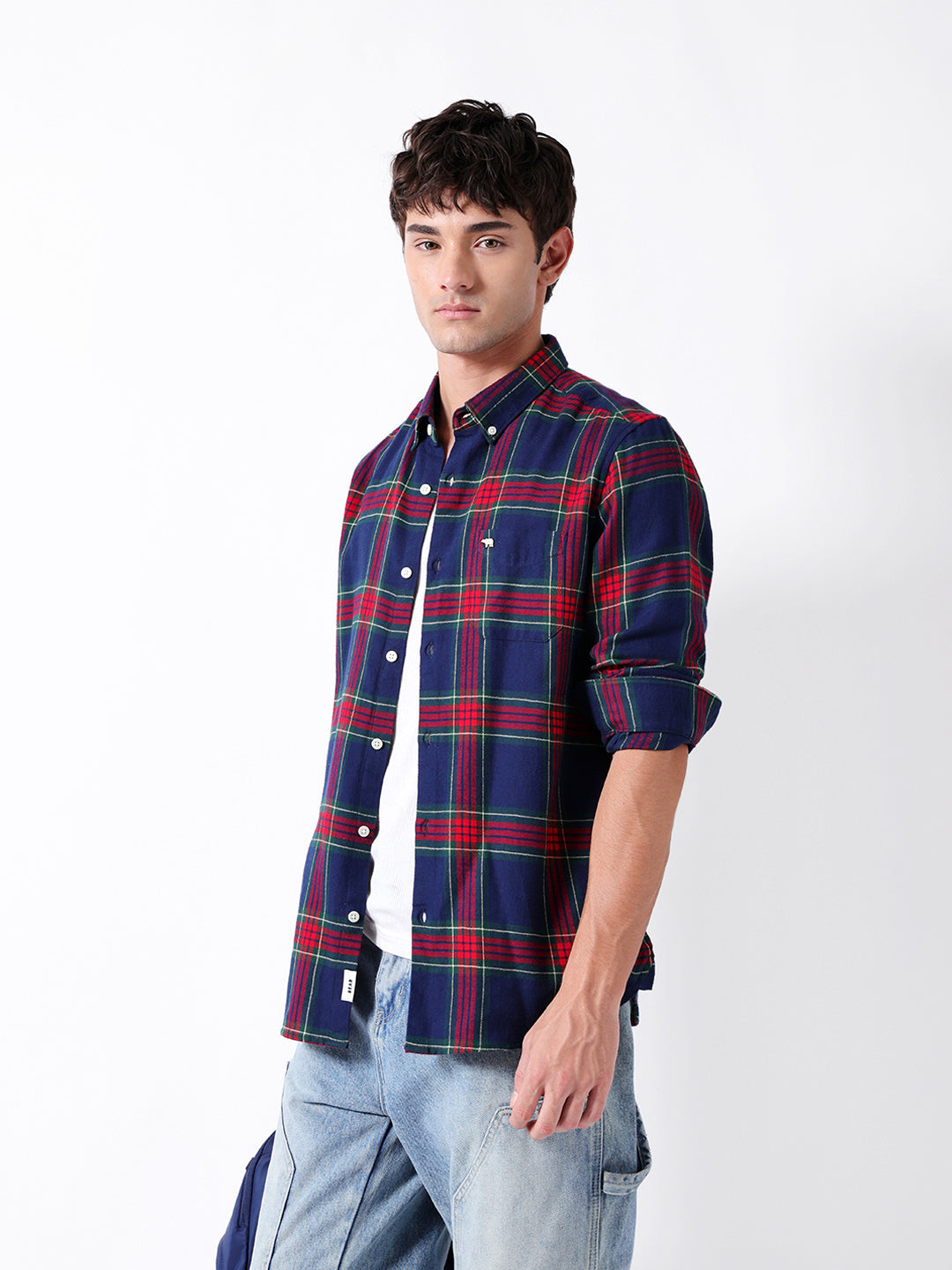 multicolor flannel check slim fit casual shirt multicolor flannel check slim fit casual shirt