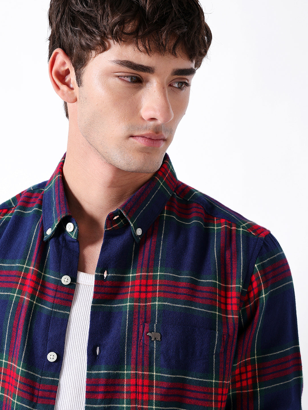 multicolor flannel check slim fit casual shirt multicolor flannel check slim fit casual shirt