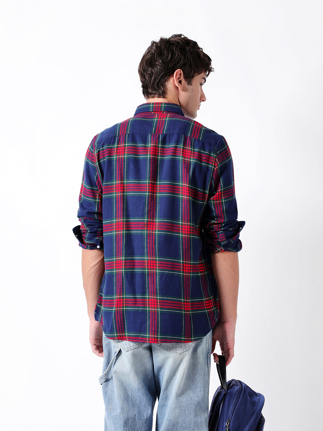 multicolor flannel check slim fit casual shirt multicolor flannel check slim fit casual shirt