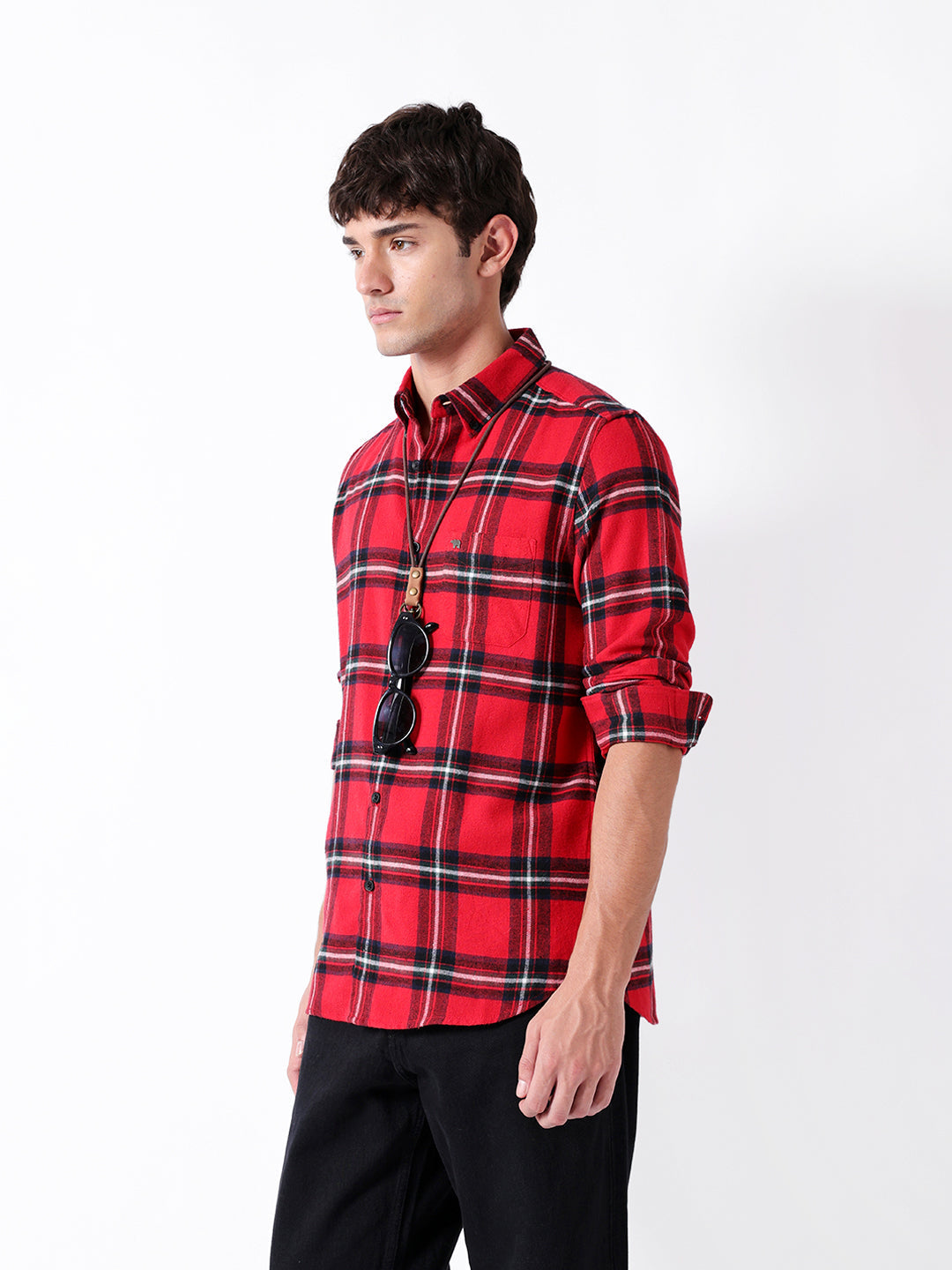 red flannel checked slim fit casual shirt red flannel checked slim fit casual shirt