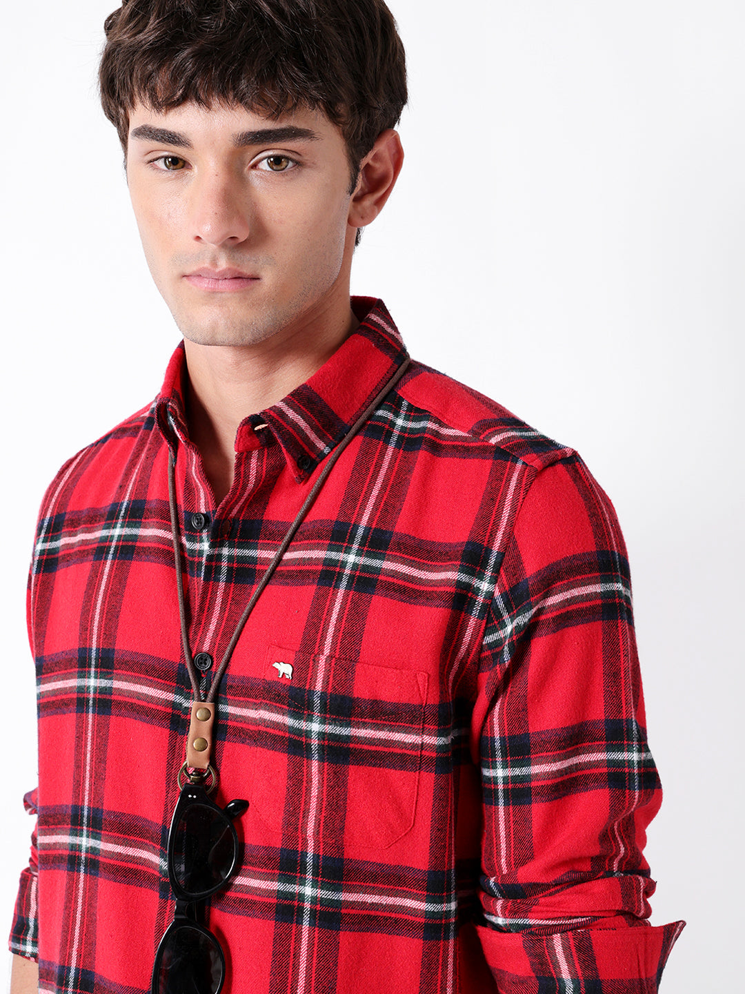 red flannel checked slim fit casual shirt red flannel checked slim fit casual shirt